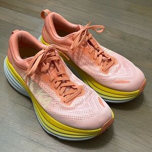 Hoka Bondi 8 Coral Sneakers